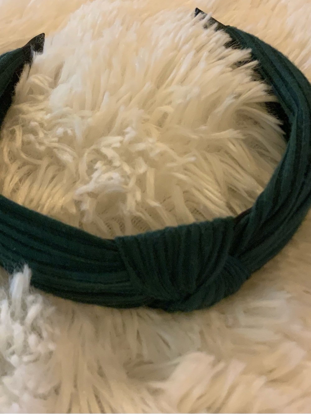 Emerald Ribbed Knotted Headband - Picture 2 of 2